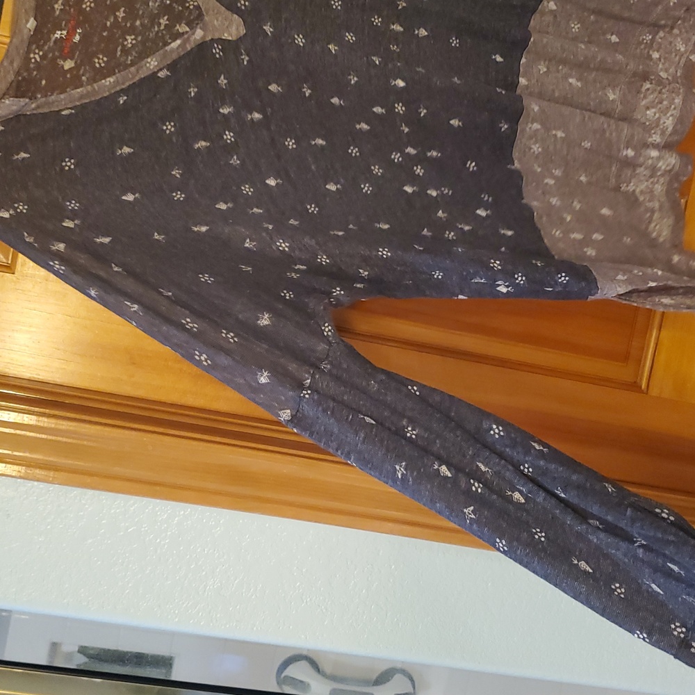Johnny Was Pete & Greta Womans Semi Sheer Linen Floral Shirt Size Medium - Picture 12 of 13